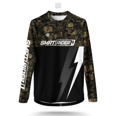 SMRT Rider Motorcycle Long Sleeve Shirt Skullouflage (MC0002)